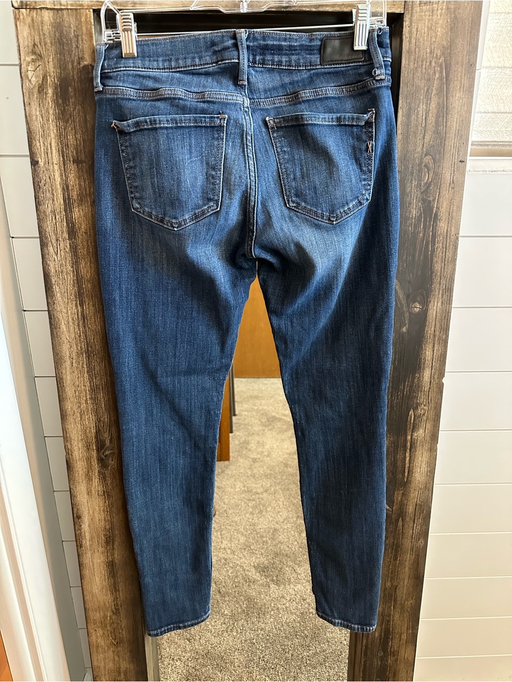 Express Mid Rise Legging Jeans Size 6R Dark Wash Stretch Skinny Denim Y2K